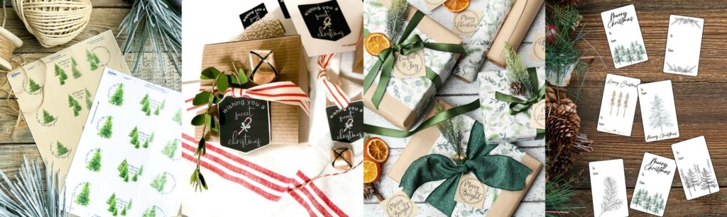 Collage of Printable Christmas Gift Tags