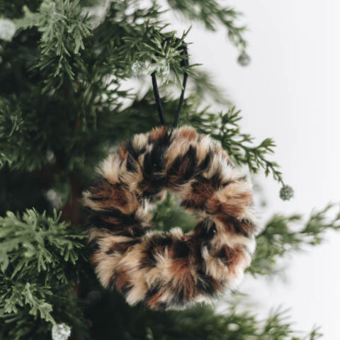 Leopard Print Christmas Tree Decorations