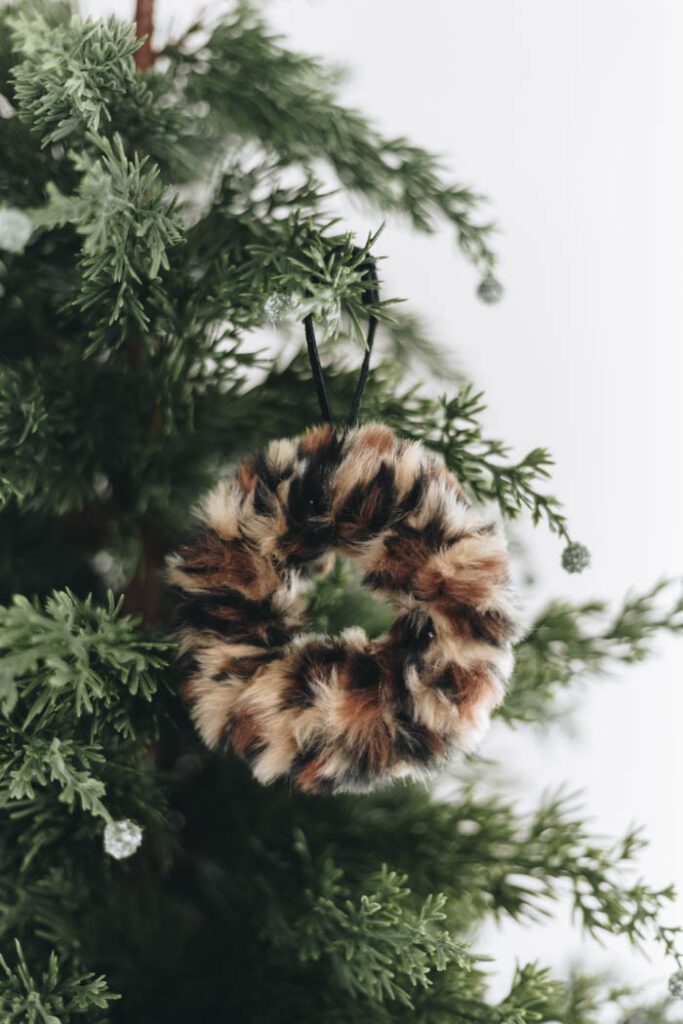 Leopard Print Christmas Tree Decorations