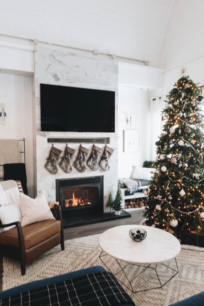 Modern Christmas living room