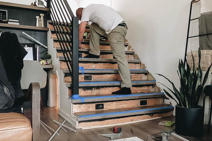 DIY installation of laminate floor treads