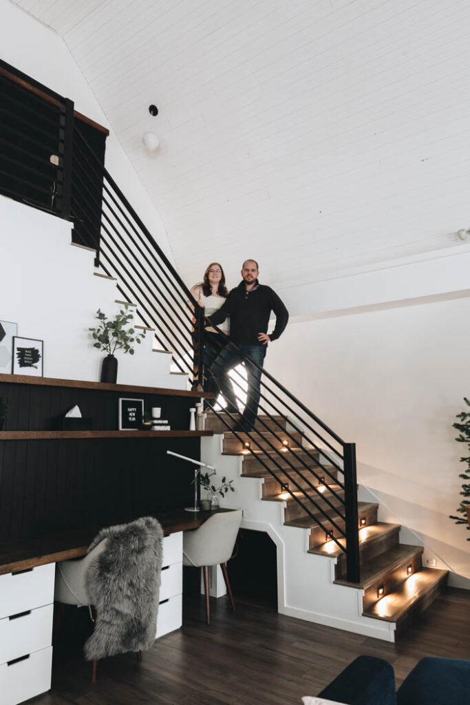 Stunning modern DIY staircase