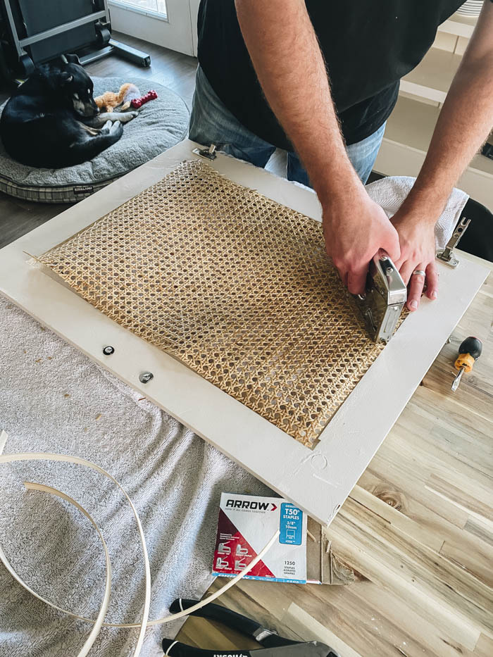 adding caning to cabinet doors