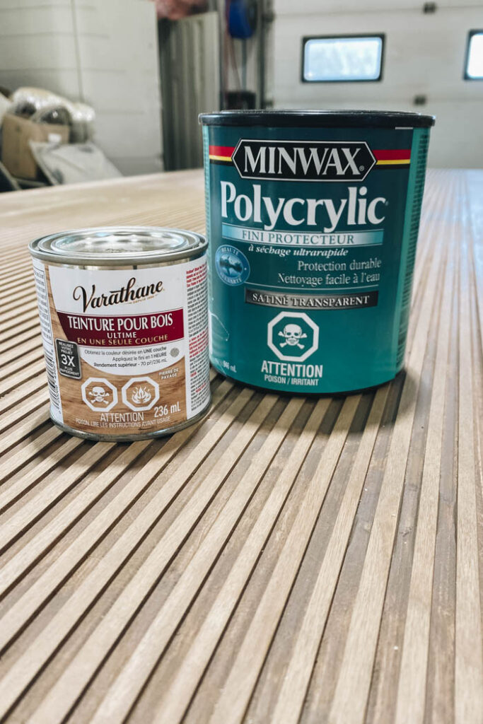 stain and polycrylic for DIY project