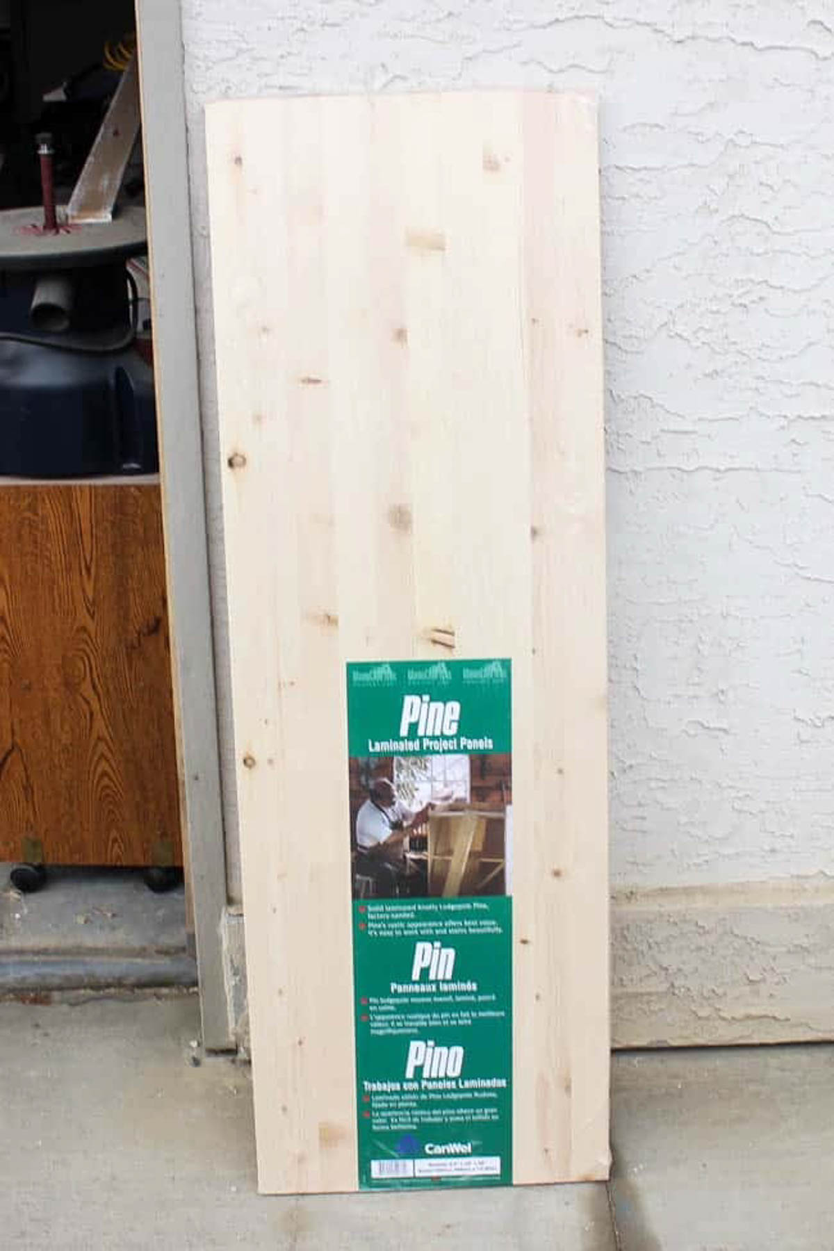 Laminated pine panels for easy floating shelves