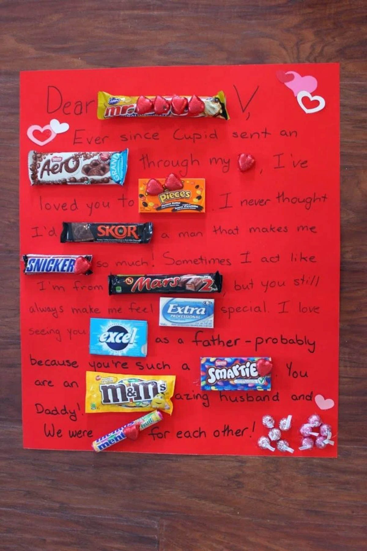 Poster with candy on it