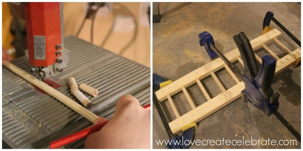 Creating the rails for a baby doll crib
