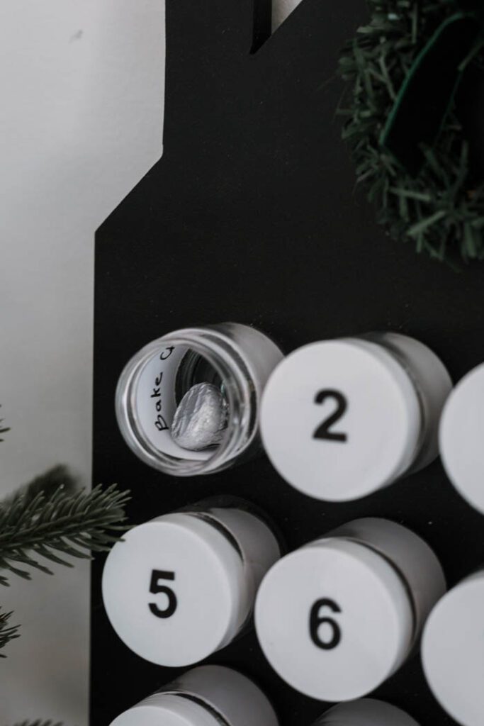 container with lid off on advent calendar