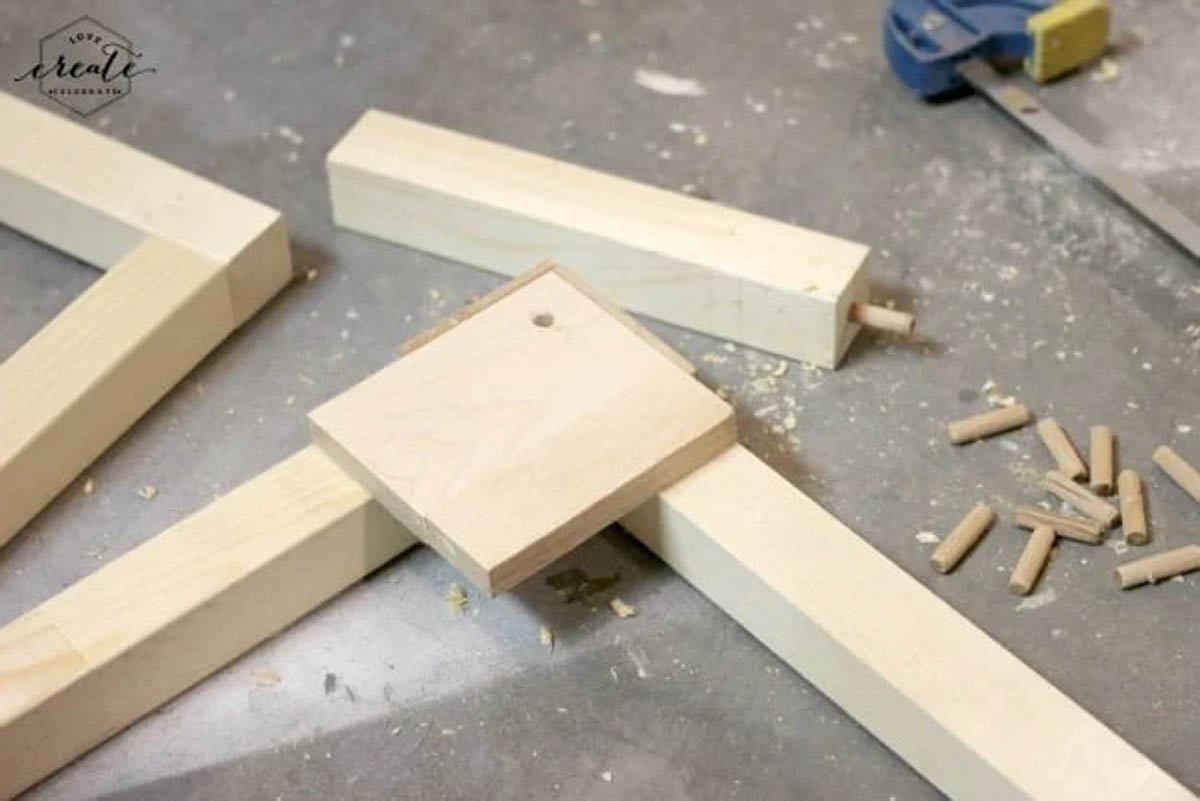 Attaching wood for the industrial pendant light frame