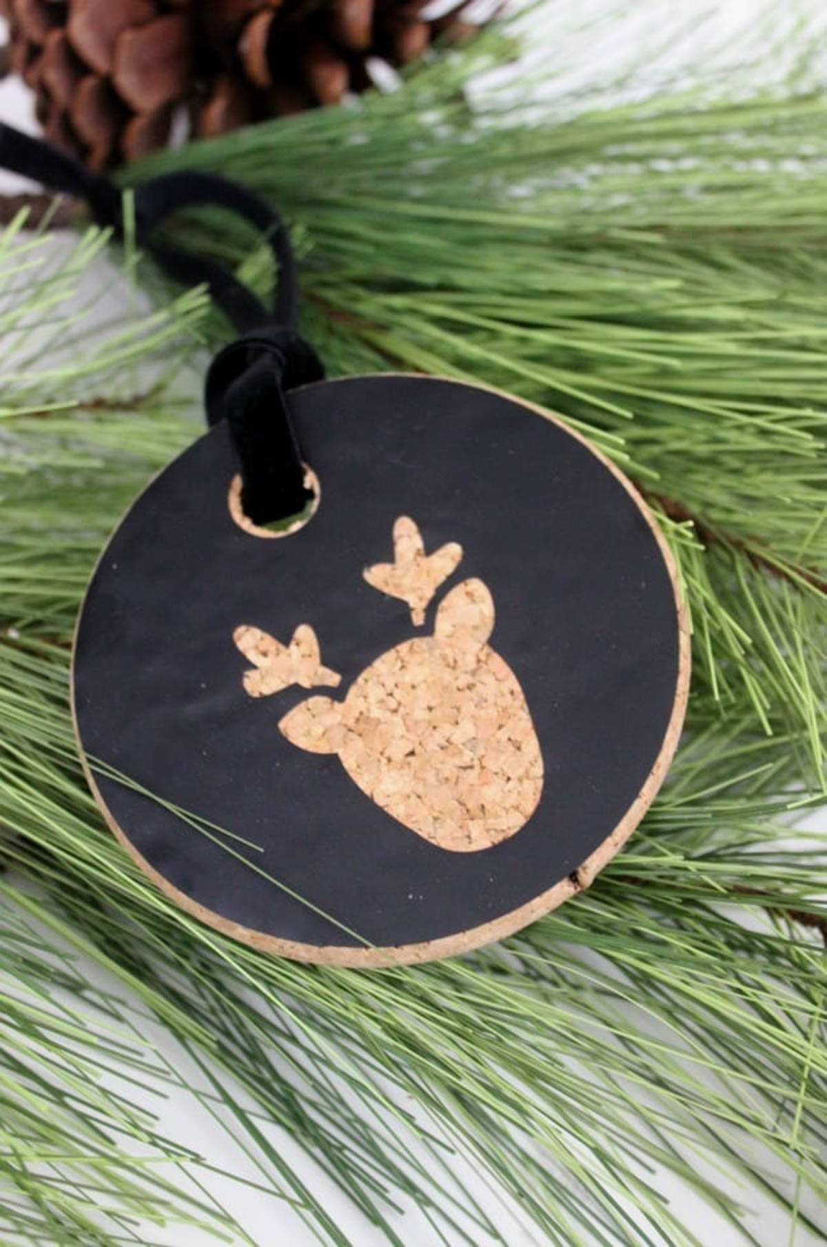 Cork deer ornament