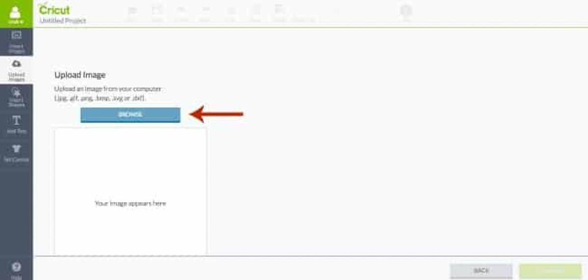 Image depicting how to upload your own image or drawing to cricut design space
