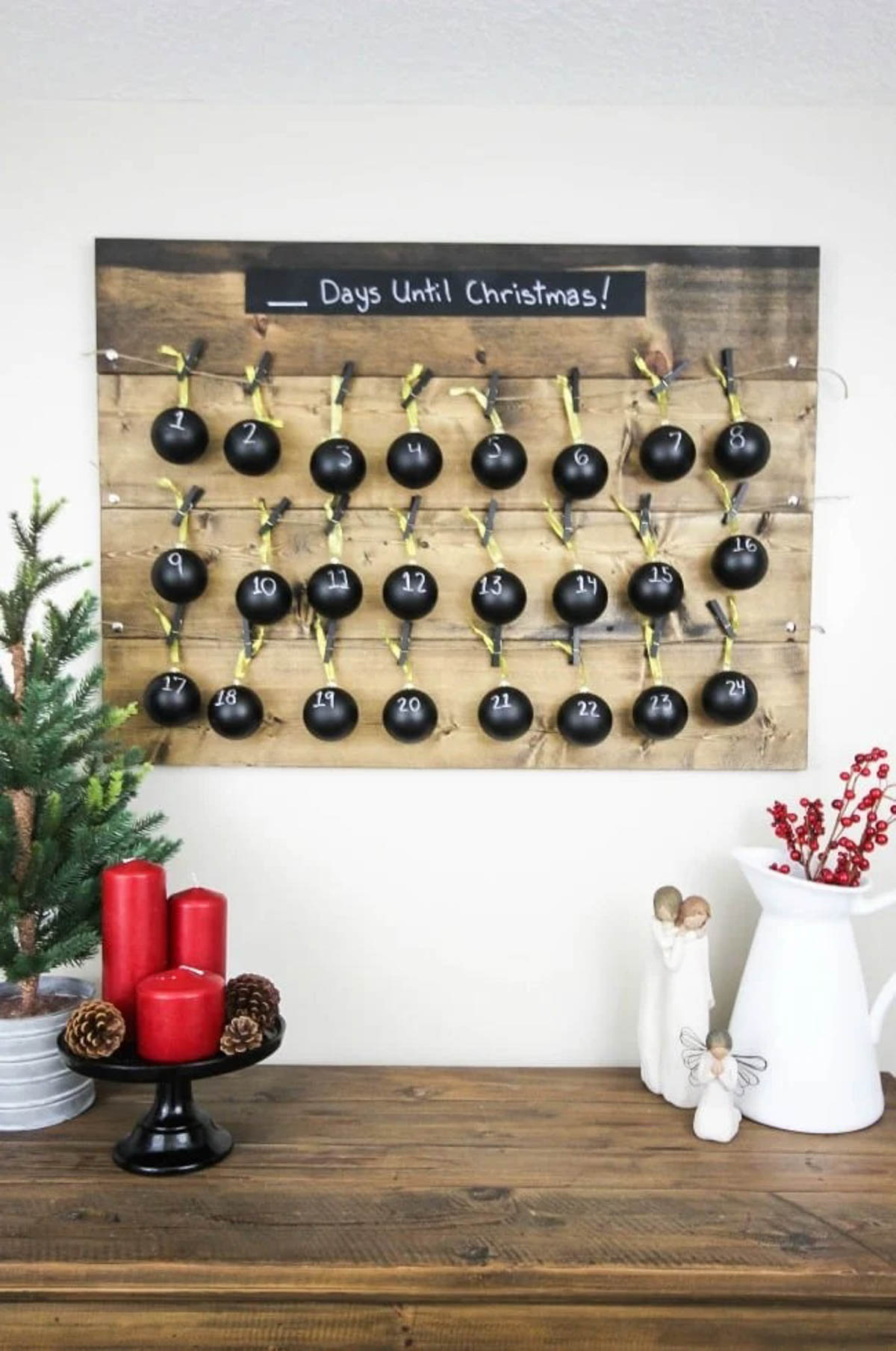 DIY rustic advent calendar