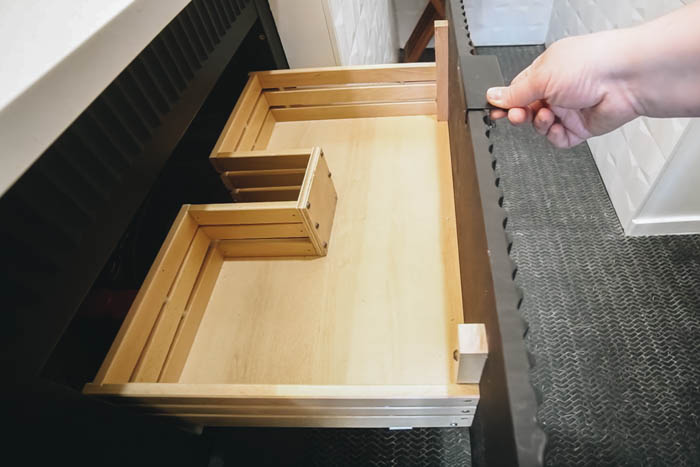 modifying IKEA vanity drawer