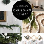 collage of modern and minimal Holiday decorations