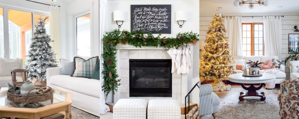 Collage of various holiday home styles