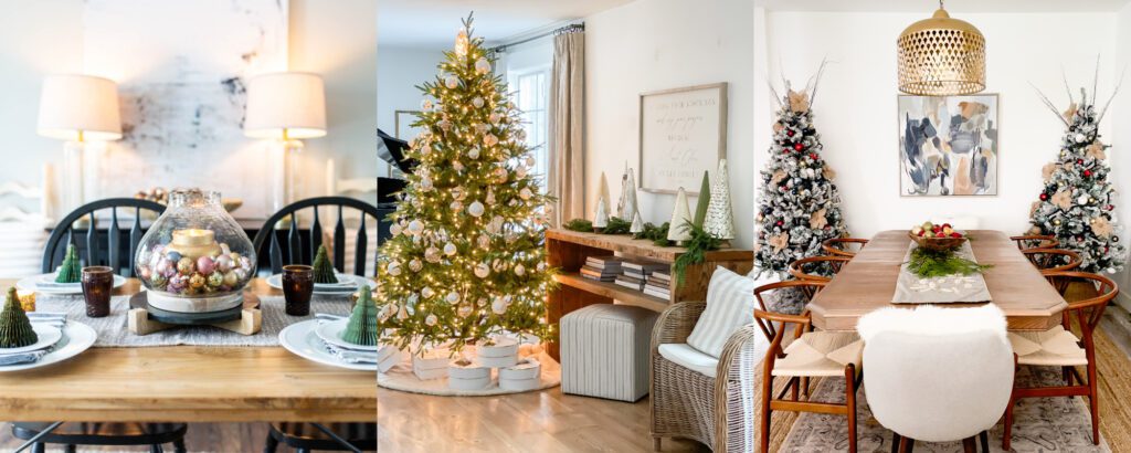 Collage of various holiday home styles