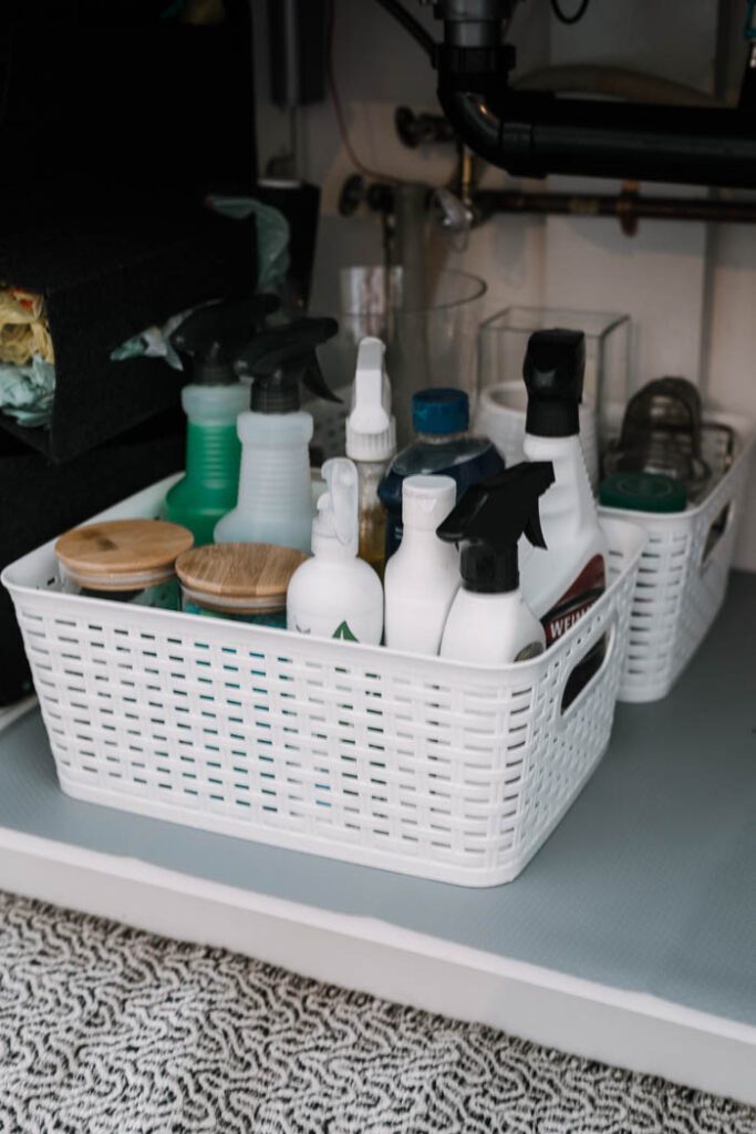 DIY Under Kitchen Sink Baskets