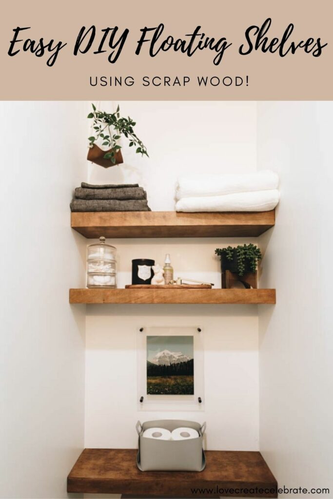 Easy DIY Floating Shelves Using Scrap Wood