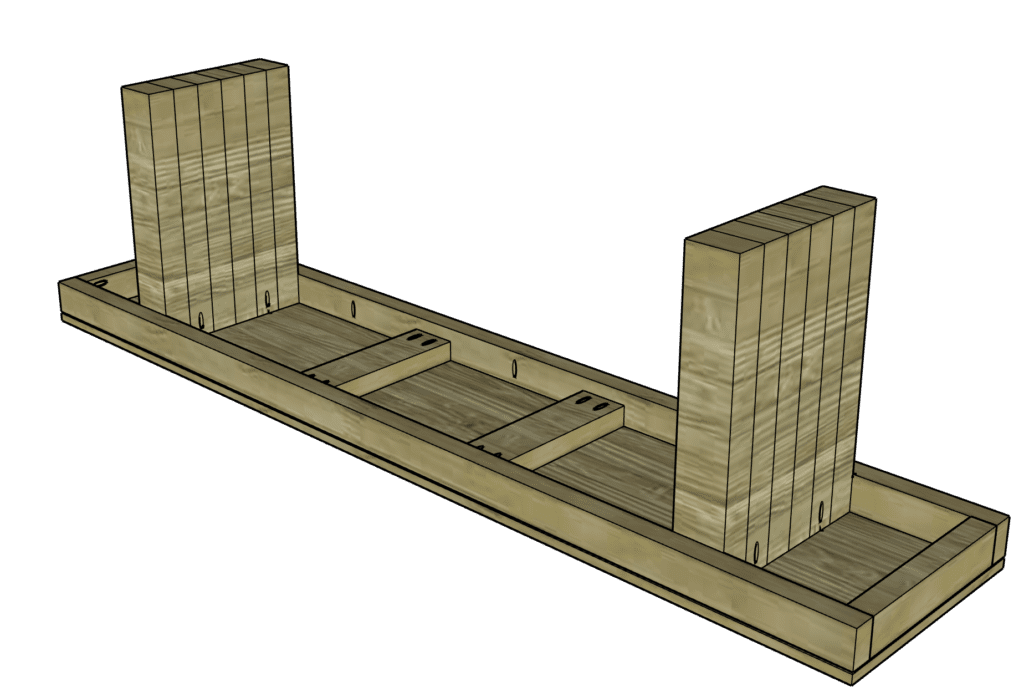 sketch of DIY Outdoor Bench