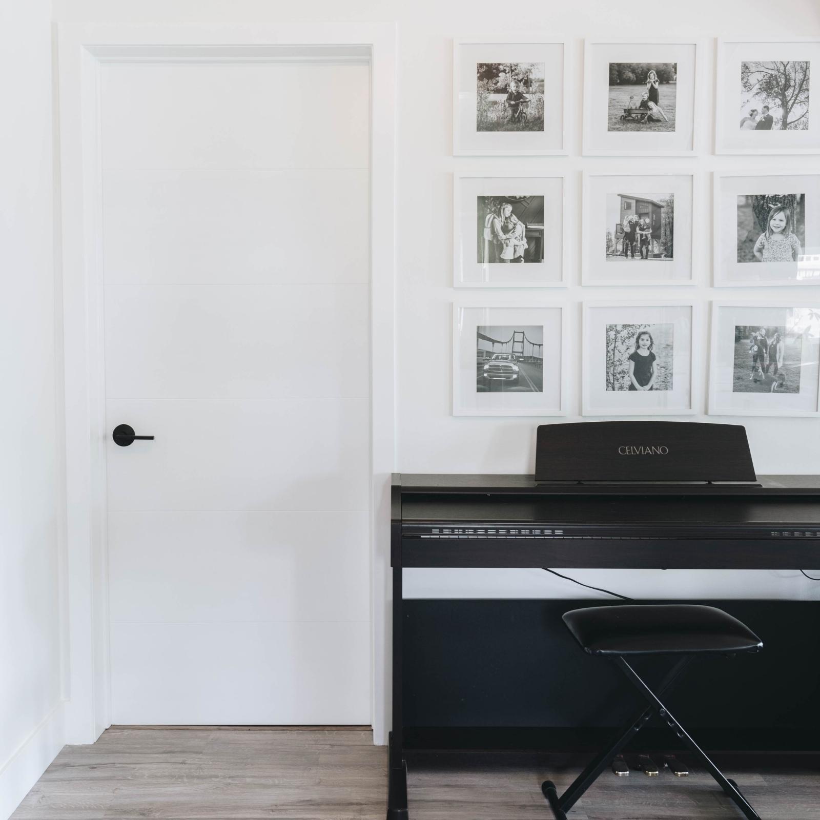 hallway with new flat stock trim