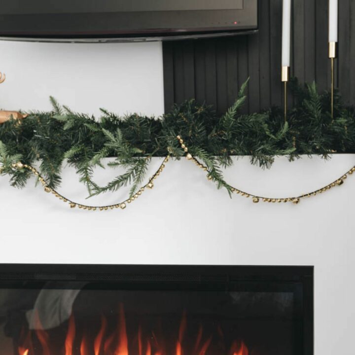 Bell Garland around fireplace