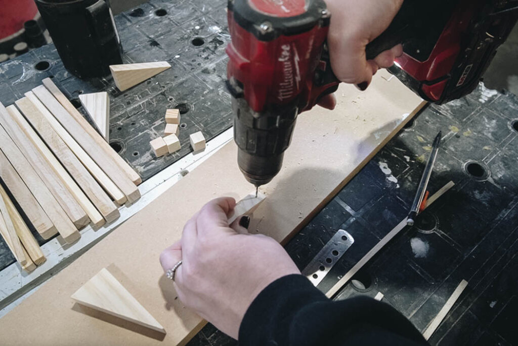Drilling the Wooden Pieces