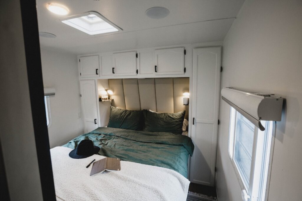 camper and travel trailer bedroom remodel