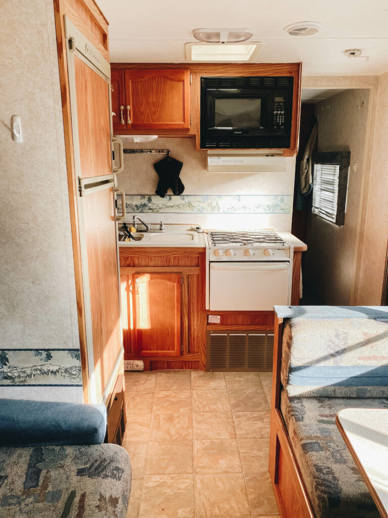 Before of camper kitchen