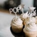 Perfect New Years Cupcake Toppers! Love these gold toppers for a Gold, Black and White New Years Eve Party! Easy to make with the Cricut! #NewYears #gold #party #cupcaketoppers